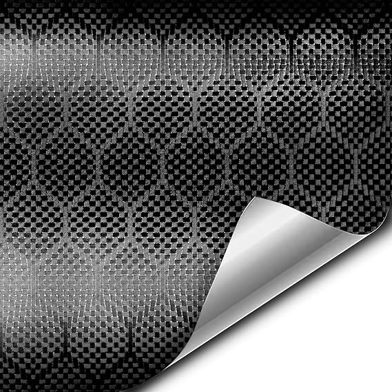 V2 Hex Carbon Black Vinyl Car Wrap (25ft x 5ft)
