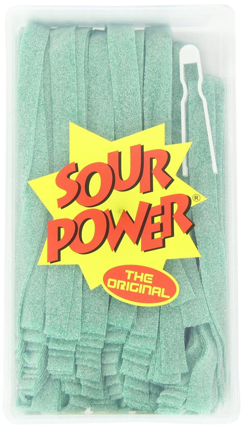 Sour Power Belts, Green Apple 150-Count Belts, 42.3-Ounce Tub