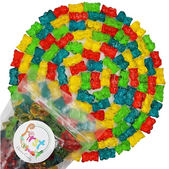FirstChoiceCandy 3D Rainbow Juicy Gummy Candy (3D Chubby Bears, 2 Pound)