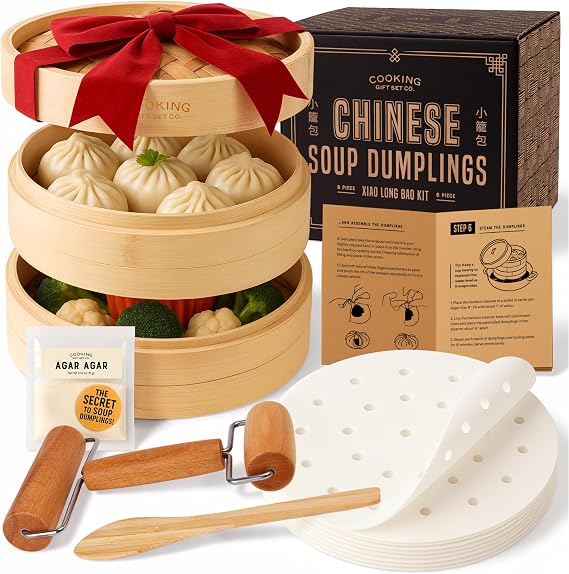 Original Chinese Soup Dumpling Kit | Unique Gifts for Cooks, Chef Gifts for Friends, Cooking Gifts for Sister or Brother | Food & Beverage Gifts, Unique Gifts for Women & Men