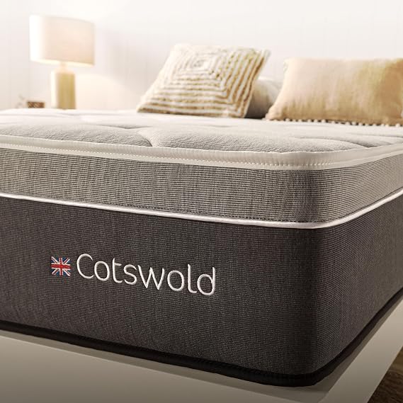 King Size Orthopedic Support Mattress, 5FT, 12.6 Inch Memory Foam, Cotswold | Extra Firm Support, Cooling Gel Foam, Pressure Relief for Back Pain, OekoTex Certified, Aloe Touch Fabric, Skin Soft