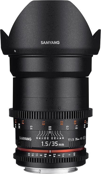 Samyang Cine SYCV35-S 35mm T1.5 Aspherical Wide Angle Cine Lens for Sony Alpha VDSLR