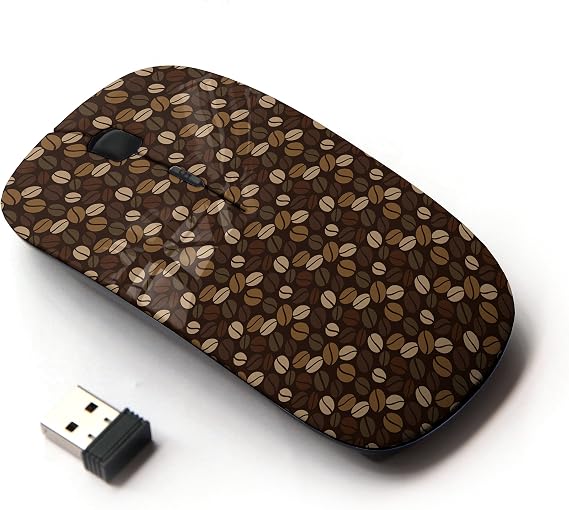 [ Optical 2.4G Wireless Computer Mouse [ Coffee Bean Brown ]