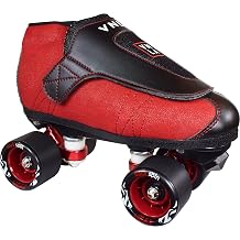 VNLA Code Red Jam Skate Mens & Womens Skates - Roller Skates for Women & Men - Adjustable Roller Skate/Rollerskates - Outdoor & Indoor Adult Skate - Kid/Kids Skates (Red/Black)