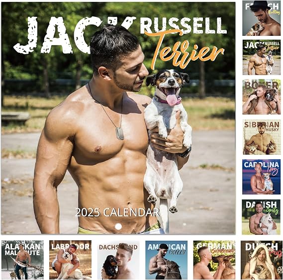 2025 Wall Calendar - 2025 Calendar from Jan.2025 - Dec.2025, 24" x 12" (Open), 2025 Calendar with Blocks and Holiday, 12 Month Cute Dog Calendar for Coworkers and Dog Lovers - Office Gag Gifts