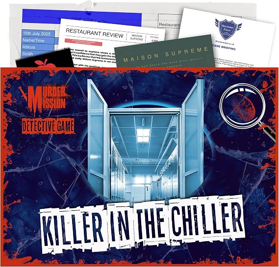 Murder Mystery Game - Detective Killer Case Files - Date Night, Party Groups - Unsolved Cryptic Games - Killer In The Chiller