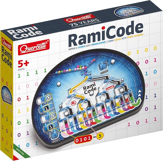 Quercetti Rami Code Educational Coding Toy - Teaches Early Coding Skills and Promotes STEM Learning, for Kids Ages 5-10 Years