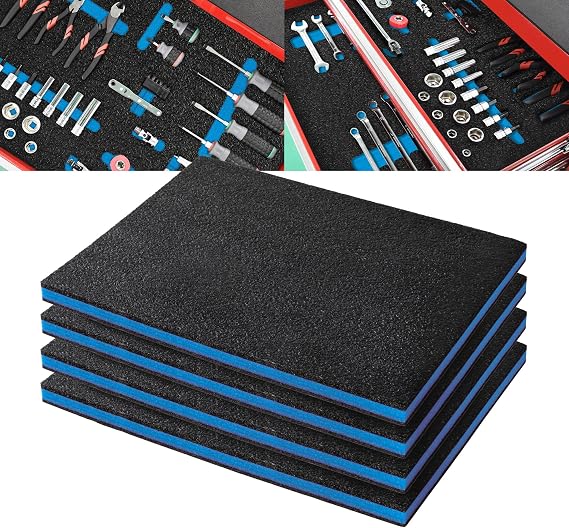 Precision Defined Tool Box Foam Insert, 40.6x30.4x2.54cm (4-Pk)