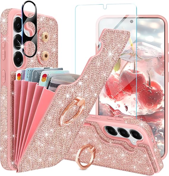 for Samsung Galaxy S25 Plus Case Wallet with[1*Screen Protector]