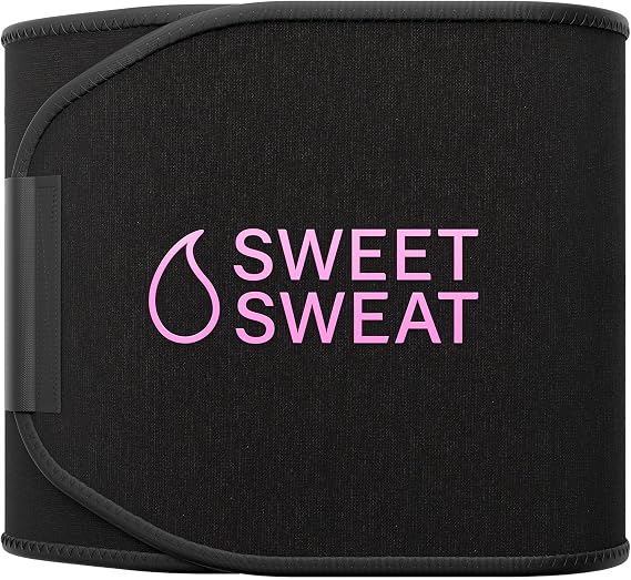 Sports Research Sweet Sweat Waist Trimmer Extra-Coverage - Adjustable Fit Latex-Free Neoprene More Coverage
