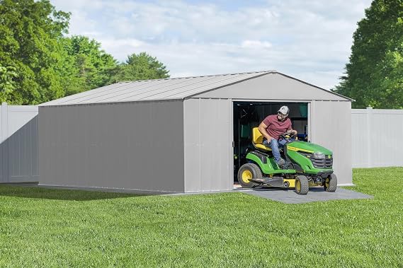 Arrow Classic Metal Shed, 14 x 17, Flute Grey