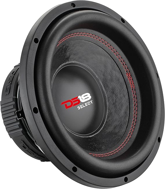 DS18 SLC-10S Subwoofer in Black - 10-Inch Speaker, 440W Max Power, 220W RMS Power, Aluminum 4 Layer Voice Coil, Black Steel Frame, SVC, 4 Ohm Impedance, Ferrite Magnet (1 Speaker)