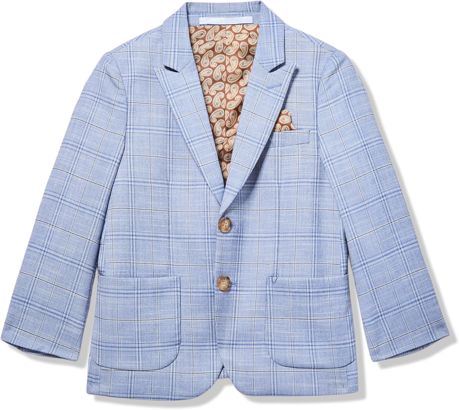 Isaac Mizrahi Boys Slim Fit Plaid Blazer