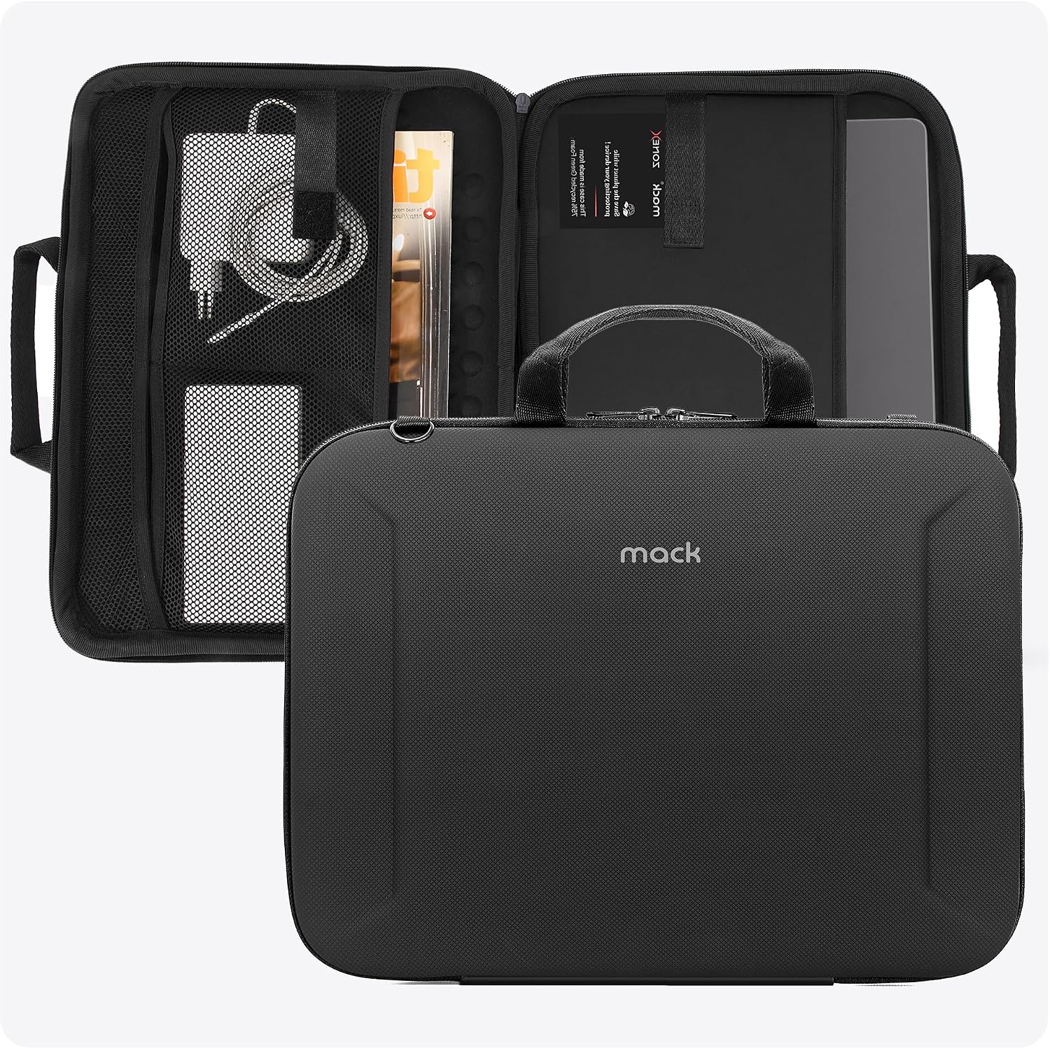 Mack Zone X MCE-1403 Hard Structure Bag, 14” MacBook Pro, 13”MacBook Pro, 13” Macbook Air, Protective case for 13”&14.1” Notebook models, iPad Carrying Case with Accessory Editor