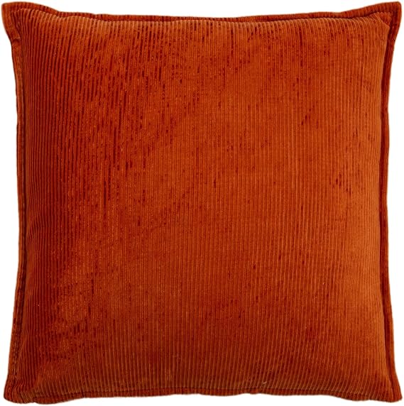 Rizzy Home 20"x20" Cotton, Viscose Solid Terra Cotta Set of Two Pillow Covers