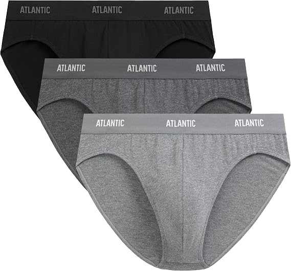 ATLANTIC UNDERWEAR 3er-Pack Sport Herren Slips – elastische Herren Unterhosen aus atmungsaktiver Baumwolle mit Elasthan sportlicher Schnitt und perfekte Passform S-XXL
