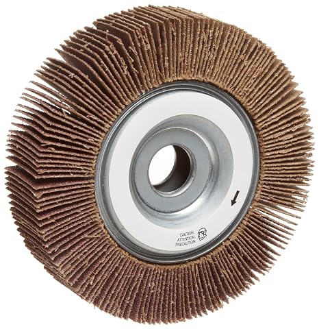 Norton Metalite R265 Abrasive Flap Wheel, 5/8" Arbor, Aluminum Oxide, 3-1/2" Diameter x 1" Face Width, Grit 60 (Pack of 10)