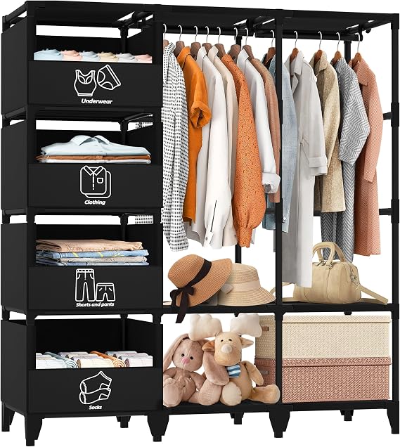 Portable Closet, Easy Assembly, Large Capacity Wardrobe Closet