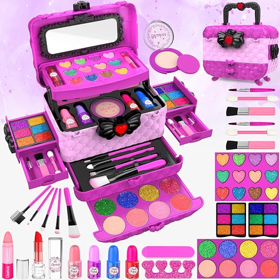 54 Pcs Kids Makeup Kits for Little Girls