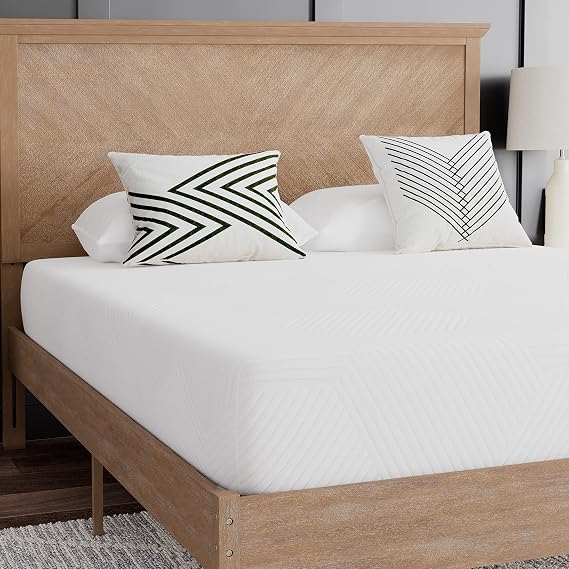 EMMA  OLIVER Camellia Full Mattress in a Box - 8 Memory Foam - 6 Poly Base with Green Tea Cooling Gel - 2 Charcoal Infused Gel Memory Foam - Mattress in a Box