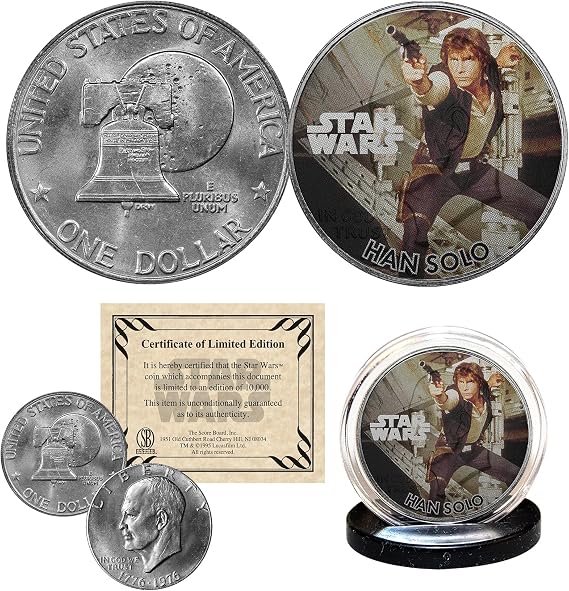 HAN Solo - Star Wars Officially Licensed 1976 Eisenhower IKE Dollar U.S. Coin