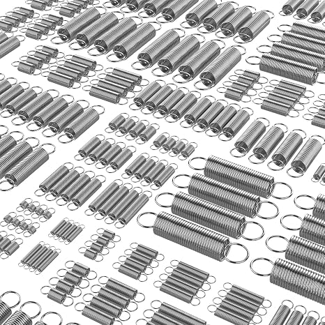 100 Pcs Extension Spring, 25 Different Sizes Extension Spring Assortment Kit, Stainless Steel Springs, Small Spring Assortment for Shop and Home Repairs, 25 Individual Bags