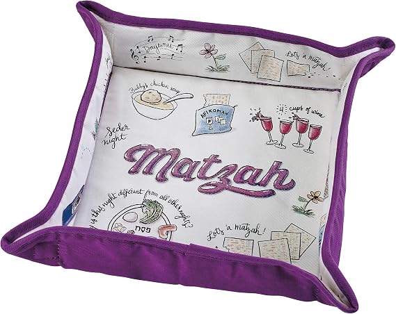 Rite Lite Passover Soft Matzah Tray with Pesach Potpourri Design for Seder