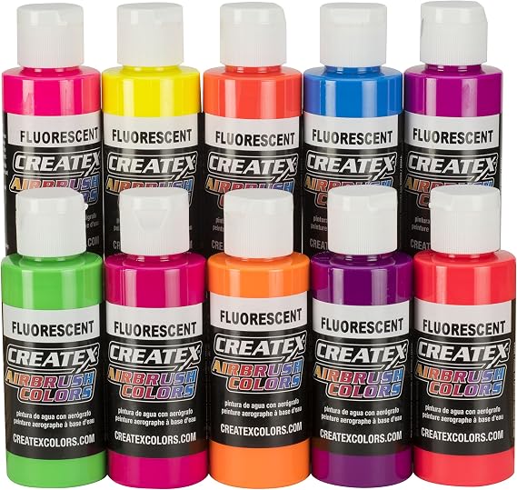 Createx Colors 5817-00 10 Color Fluorescent Set