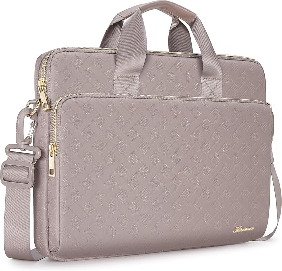 KIZUNA Laptop Sleeve Case 13 Inch Shoulder Bag Computer Handbag for 13.6" New MacBook Air M2/MacBook Pro 14 M2 Pro M1 MAX/14" Lenovo ThinkPad X1 Carbon/Yoga C740 S740 C930/IdeaPad Flex 5i/Dell,Khaki
