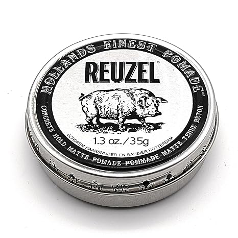 REUZEL Extreme Hold Matte Pomade, Strongest All Day Hold, Water Soluble Styling, No Shine & Flake Free, Easy To Wash Out, For and Hairstyles