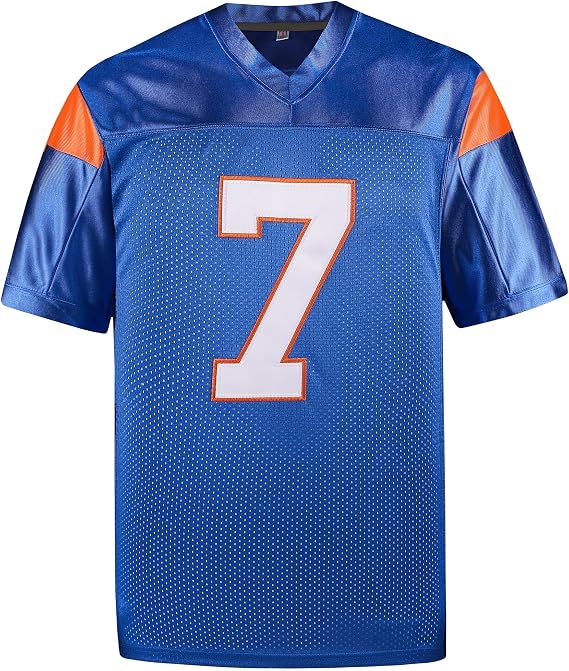 Moran Football Jersey, Mountain State 7 Alex Moran Jerseys Blue White S-L