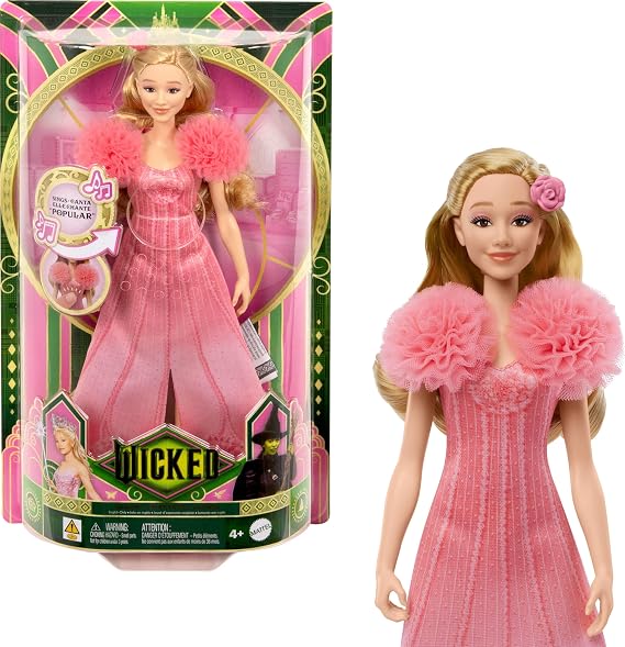 Mattel Wicked Singing Glinda Fashion Doll & Accessories,