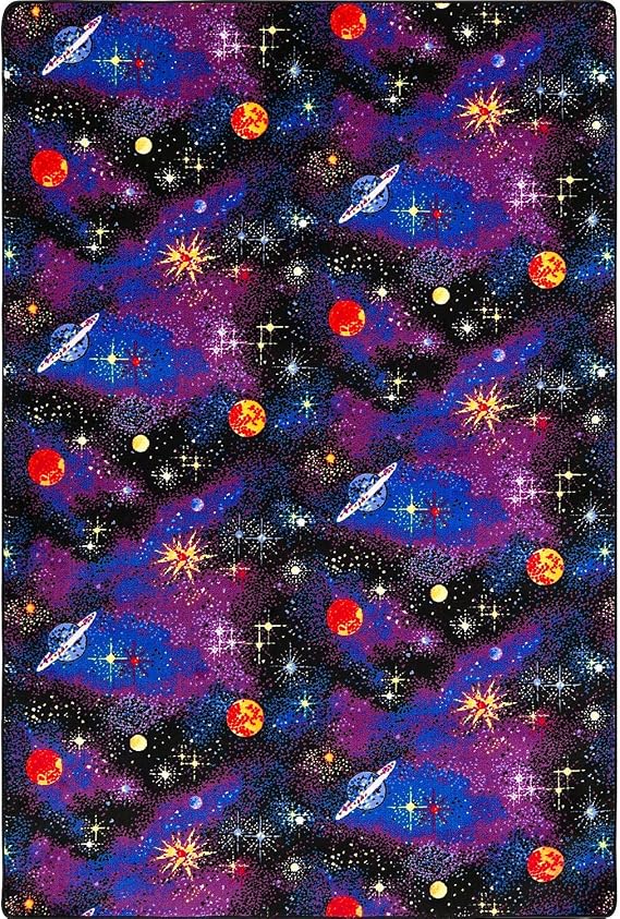 Joy Carpets Fluorescent Space Explorer 6' x 9' Area Rug