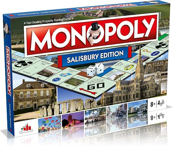 Winning Moves Salisbury Monopoly Board Game, Blue, One Size