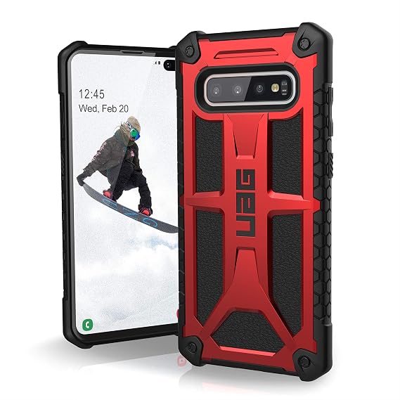 UAG Samsung Galaxy S10 Plus [6.4-inch screen] Monarch [Crimson] Military Drop Tested Phone Case