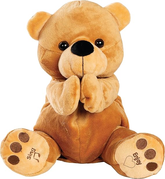 Plush Clapping Bear Animated Singing Play Along Stuffed Animal for Kids - Plays Games and Sings Songs