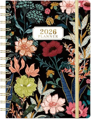 2026 Planner - 6.4 x 8.5, 2026 CalendarPlanner Weekly and Monthly, JAN.2026 - DEC.2026, Weekly Monthly Planner 2026 with Tabs, Hardcover, Elastic Closure, Back Pocket