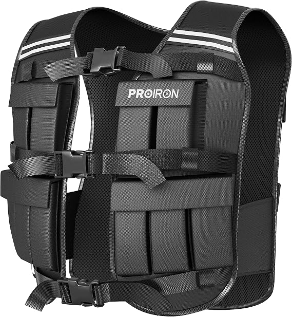 PROIRON Weight Vest, Training Weight Vest, 10kg / 20kg Adjustable Weight Vest, Machine Washable, Weight Vest, Training Weight, Load Exercise, Muscle Training, Bodyweight Training