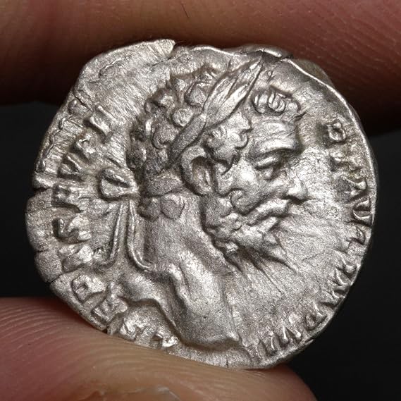 Septimius Severus Coin Ancient Roman Empire Silver Denarius 205AD with Certificate of Authenticity SKU 48A | Jupiter King of The Gods