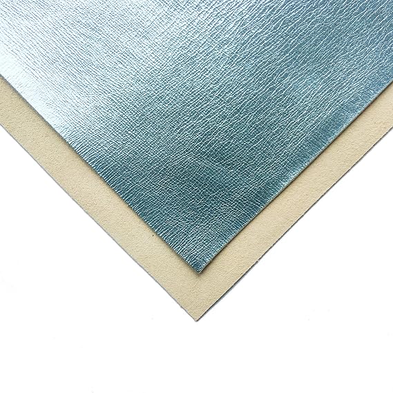 Real Light Blue Metallic Lambskin: Genuine Shiny Leather Material for Sewing, Crafting and Jewelry Making (Blue Topaz, 8x10In/ 20x25cm)
