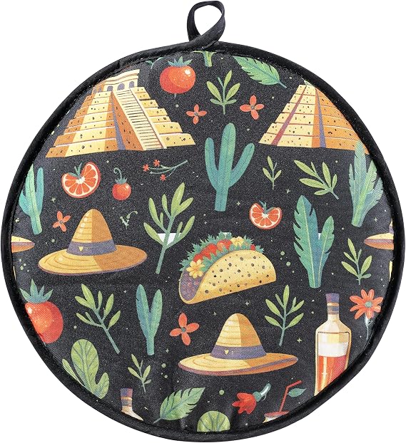 COKUMA 12 Inch Tortilla Warmer, Microwave Safe Tortilla Warmer Pouch, Thick Insulated Fabric and Lightweight Keeps Tortillas Warm for Picnic or Taco Night